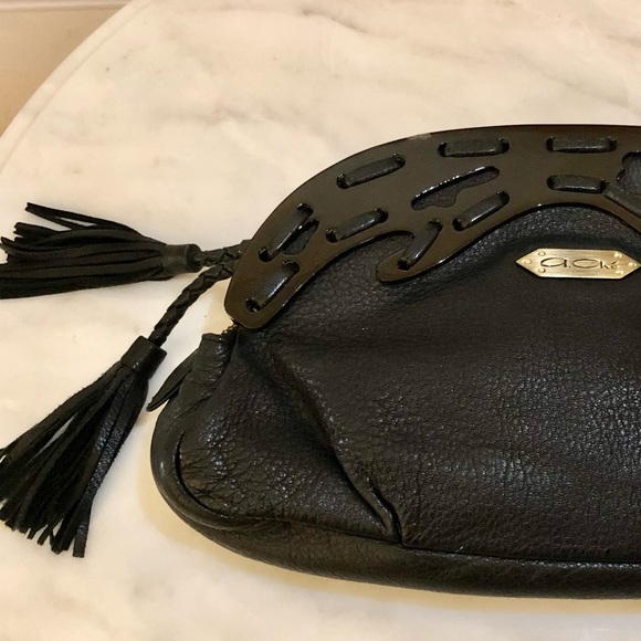 Ornate clutch with leather mix - Picture 2 of 8